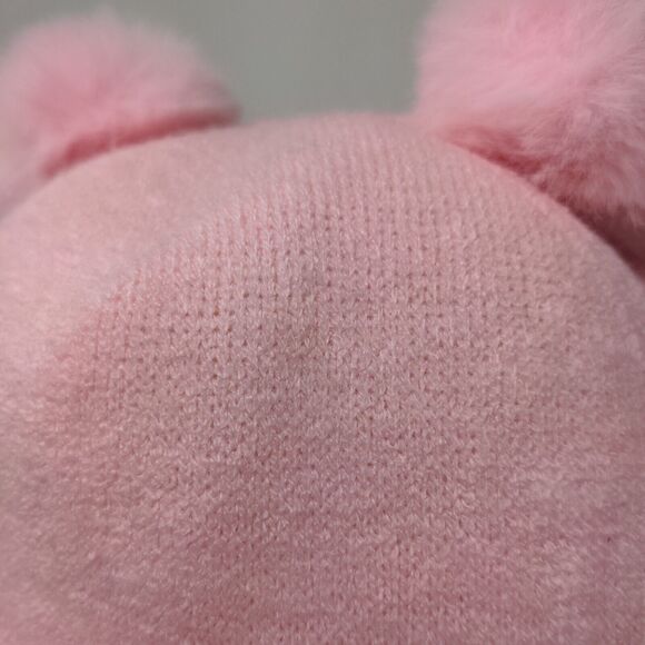 Unbranded Women's Strapback Hat Pink Fleece Fuzzy Pom Poms LOVE Logo - Picture 4 of 11